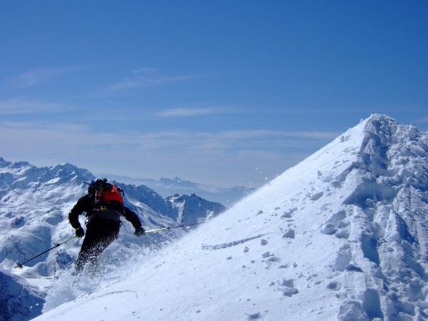 #1 Rocher d Rocher d'Arguille : premier virage d'Etienne au sommet.