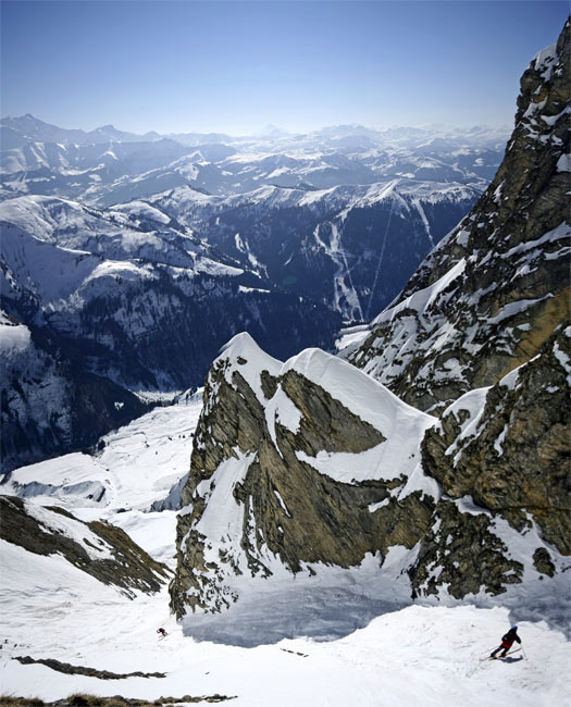 #11 Couloir du bas : Le couloir dans le bas de la face. Couloir du bas : Le couloir dans le bas de la face.