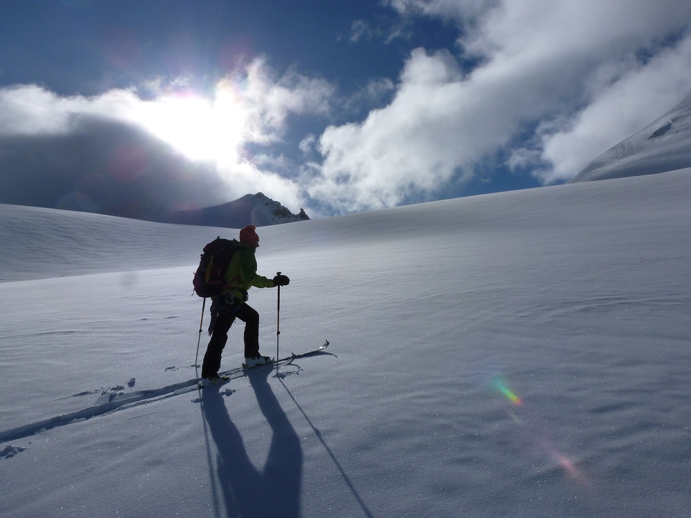 #3 montée Rimpfischhorn : la descente s montée Rimpfischhorn : la descente s'annonce bien!