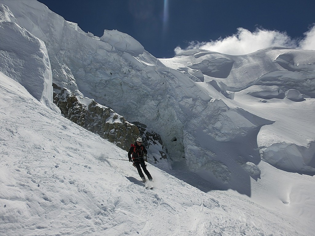 Descente face nord du Mt Blanc : Toujours aussi impressionnante cette face nord