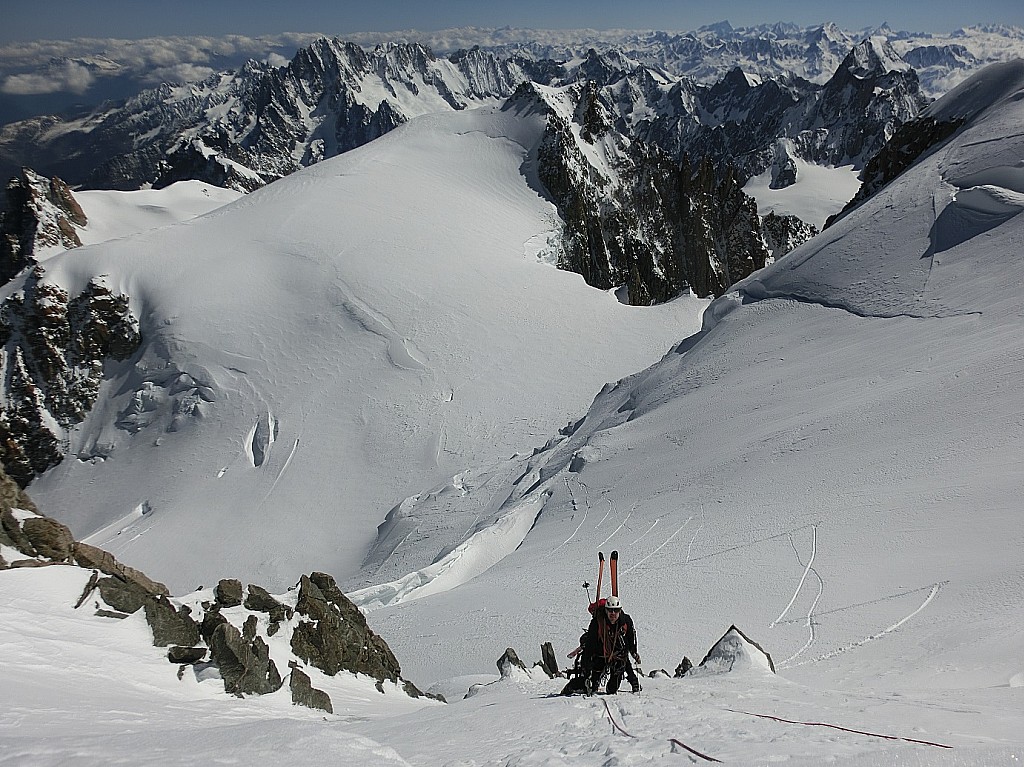 Face nord Mt Maudit : Idem vue du col