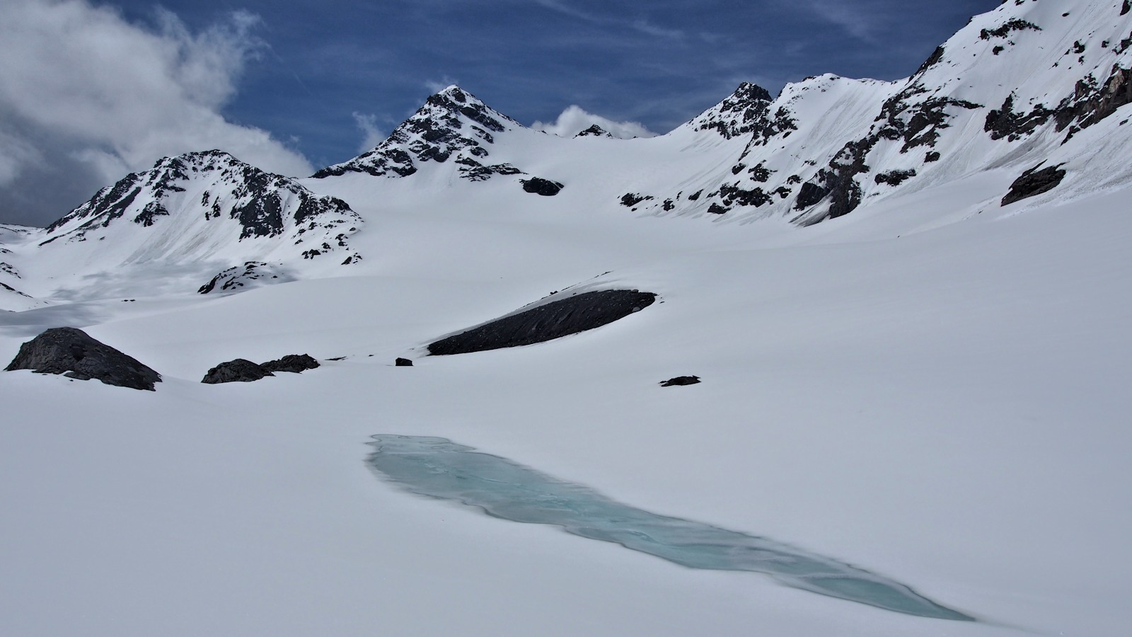 Les Pointes Rénod : De belles étendues glaciaires.