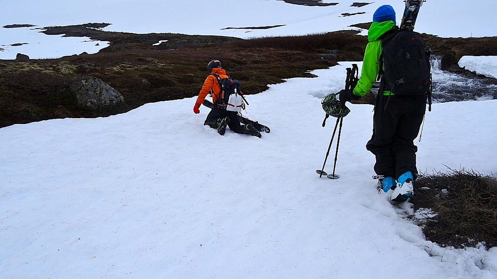 pont de neige : technique Örvar - à quatre pattes