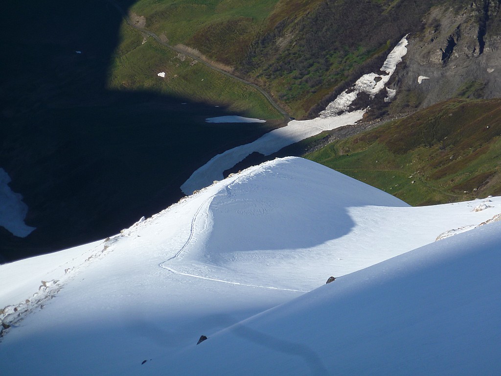 Pied du glacier : Le haut de la moraine