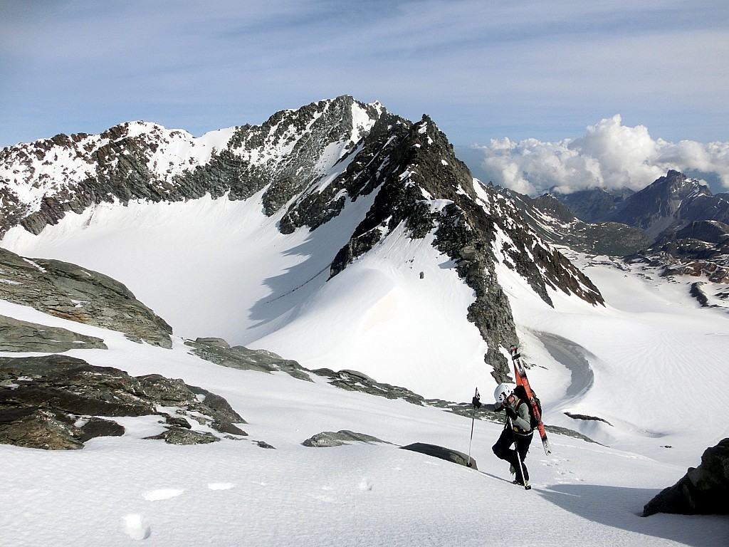 Mont de Gébroulaz : Aiguille de Péclet et col de Gébroulaz