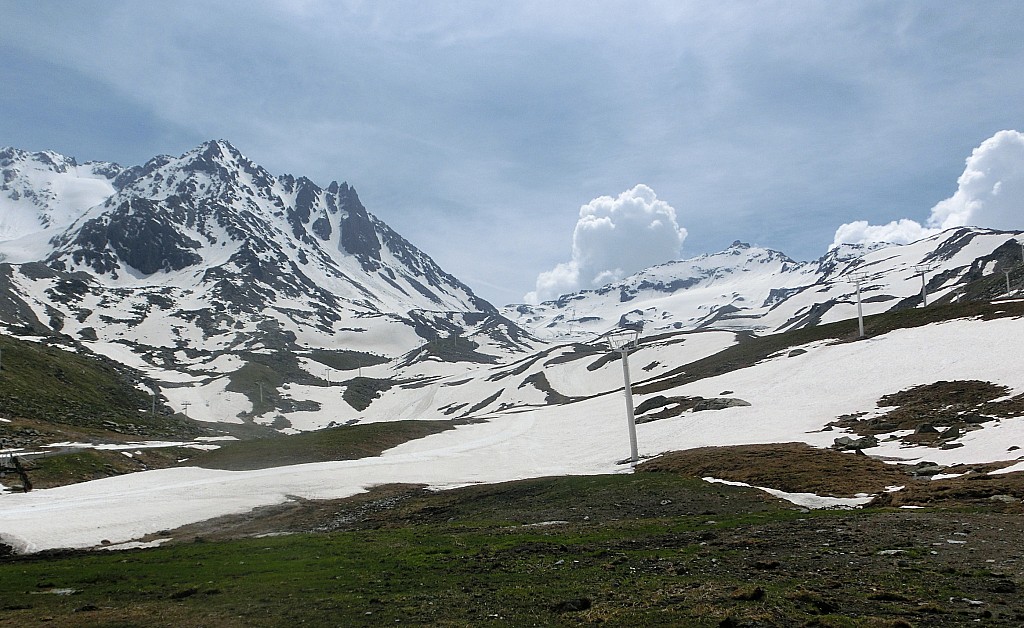 Mont de Gébroulaz : enneigement depuis le parking