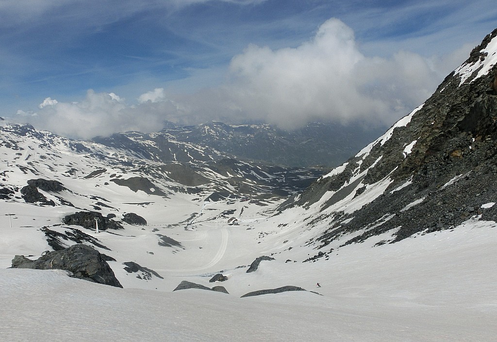 Mont de Gébroulaz : du col de Thorens retour à la voiture par les pistes