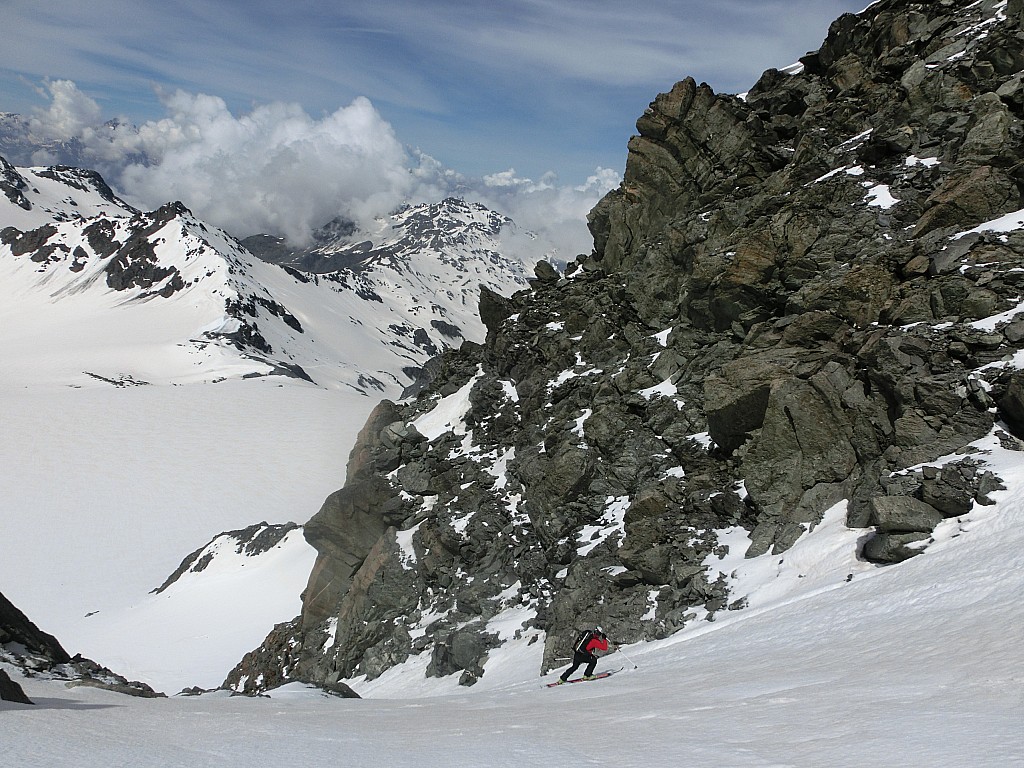 Mont de Gébroulaz : début de la partie ouest, un peu moins raide