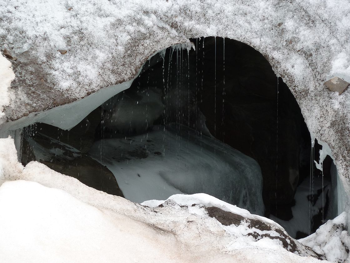 Glacier du Montet : En montant à l'Ouille Noire, les entrailles du glacier !