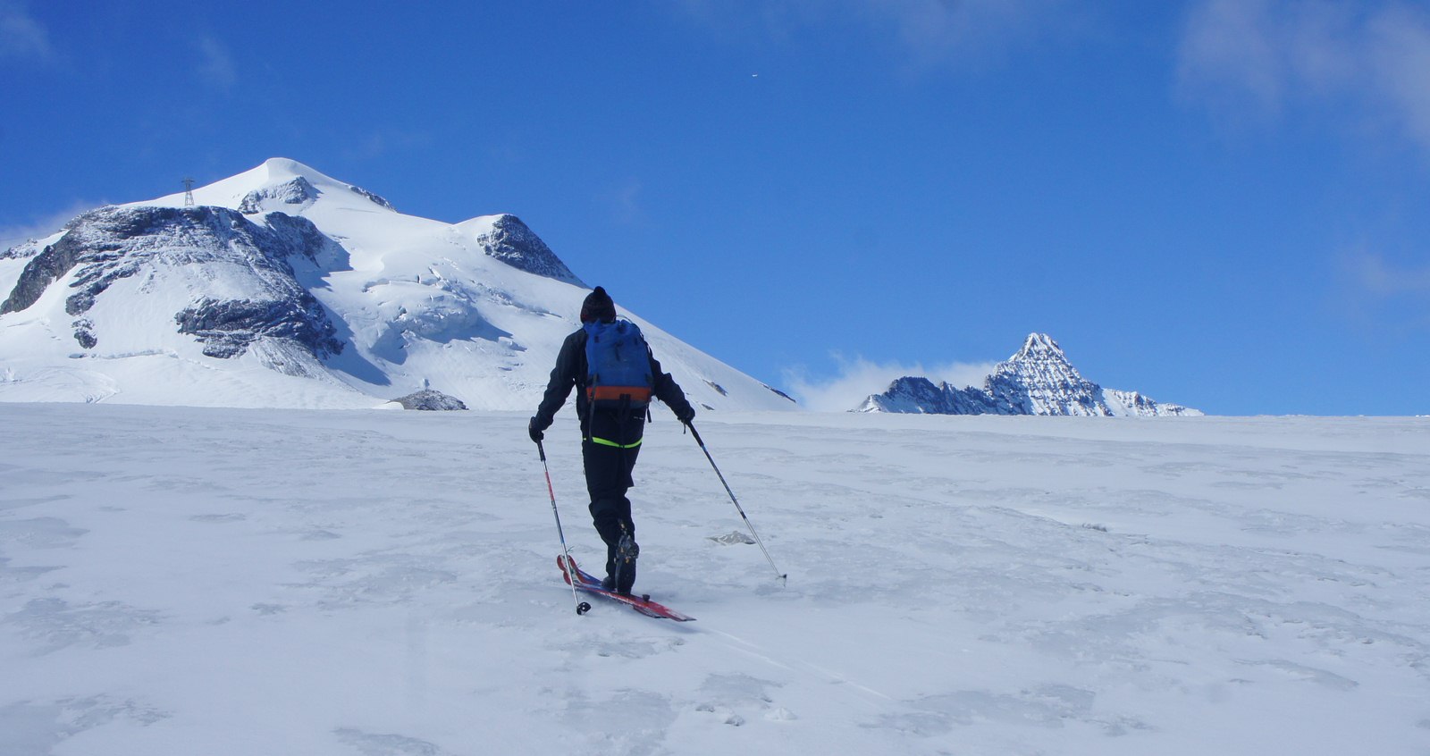 Sur le plat du glacier