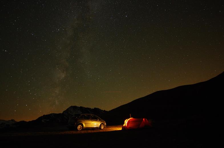 Soirée : Soirée au col de l'Iseran (PS : le bivouac est interdit, cf commentaires)