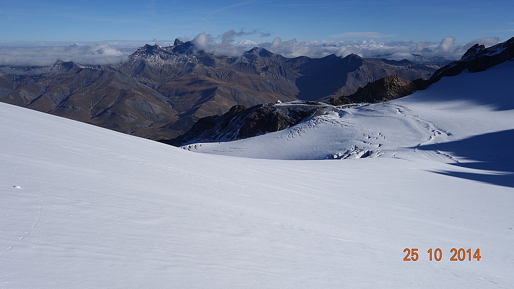 La première descente sous le : col des Ruillans