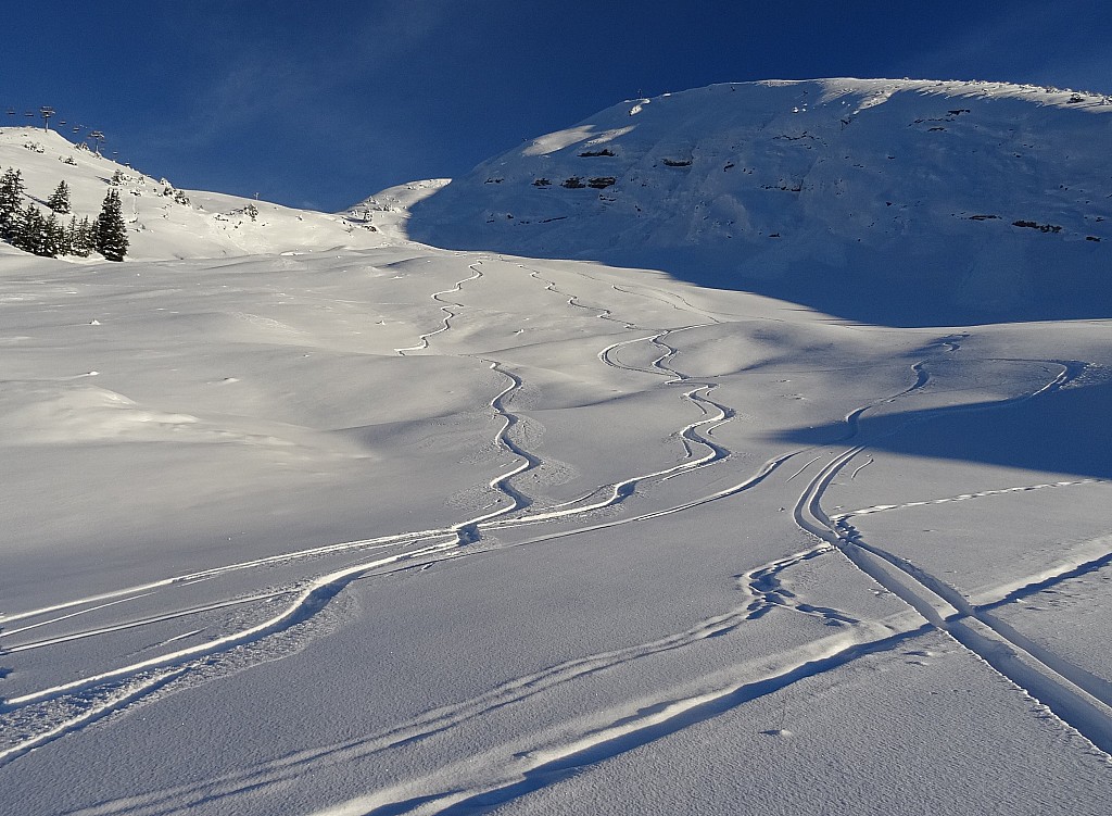 #7 Merdassier : La combe de la piste , pas trop tracée. Merdassier : La combe de la piste , pas trop tracée.