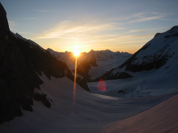 Lever de soleil : depuis le col de la grande Casse