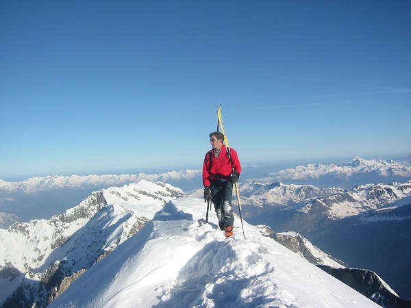 Sortie de la petite face nord : Denis pose pour la photo !