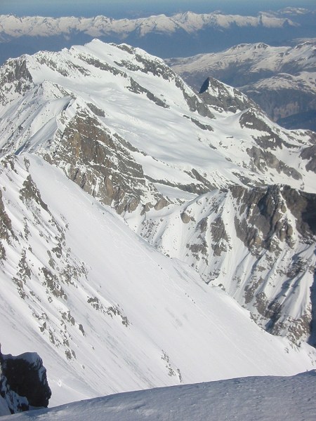 Petite face nord : Petite face nord depuis le sommet (ou presque) de la grande Casse