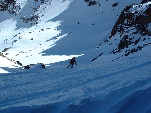 J-3 Descente de l'Akioud : Christophe dans le couloir