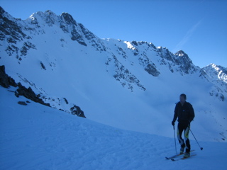 Col de la mine de fer : Condition de la face N du Rocher de l'homme.