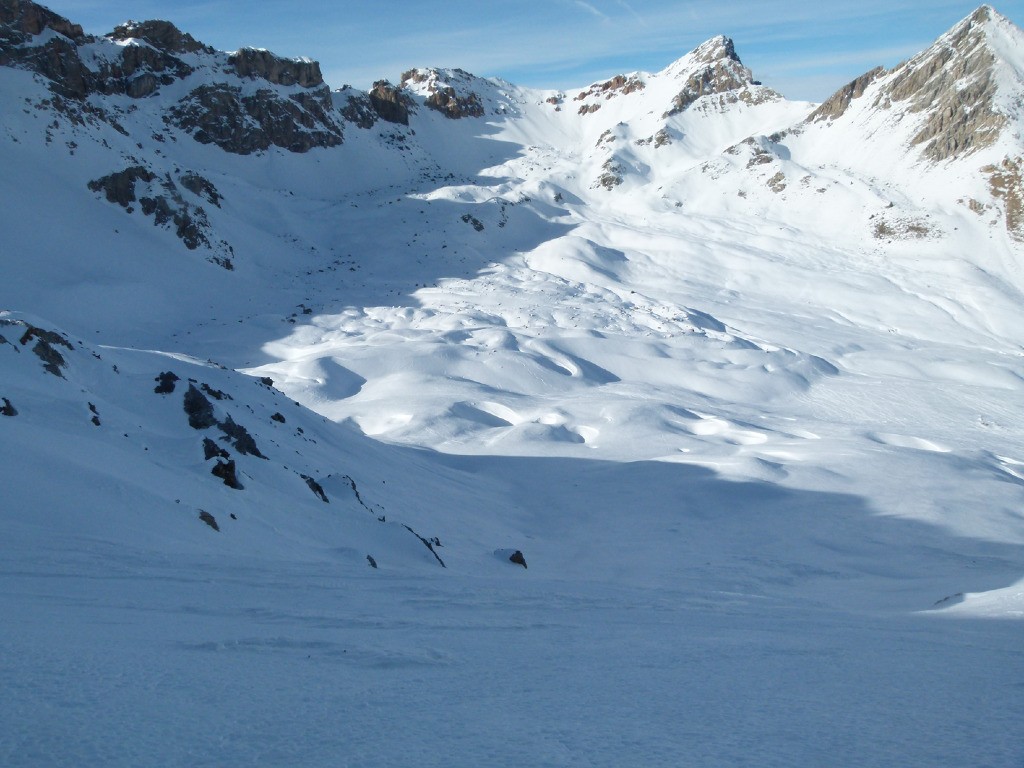 descente dans la partie inférieure du triangle NW