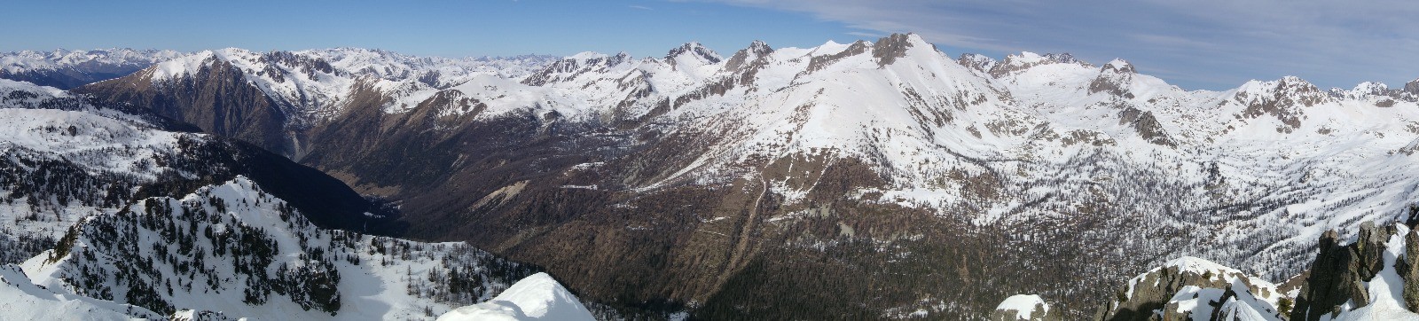 Panorama depuis le Mont St-Sauveur à la Cime de Frémamorte