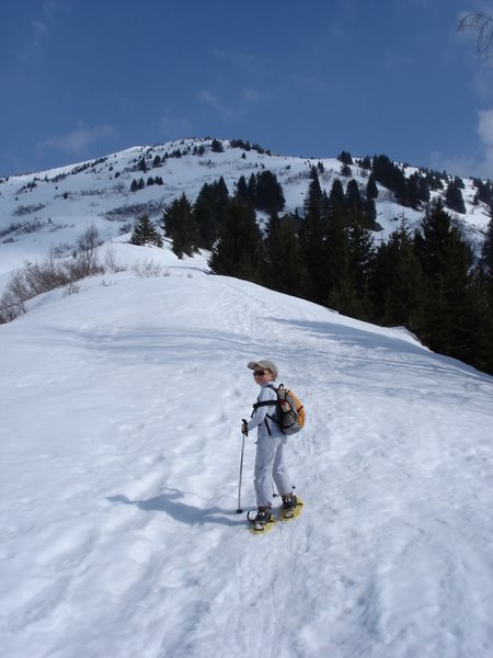 Remontée au col de Coux : Première rando à ski pour Philippe...