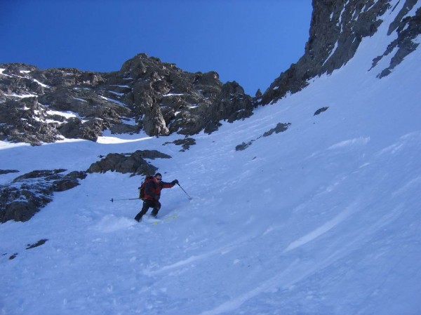#8 Dans le haut : Le couloir s Dans le haut : Le couloir s'élargit, Laurent attaque.
Photo Olivier.