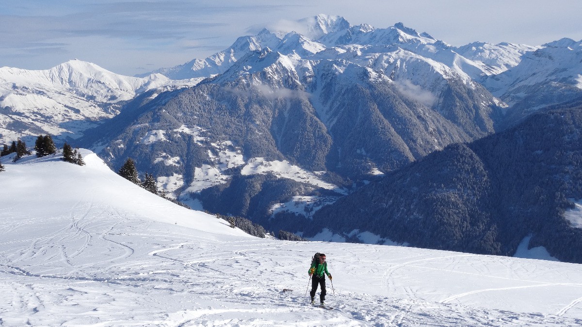 Devant le Massif du Mont Blanc