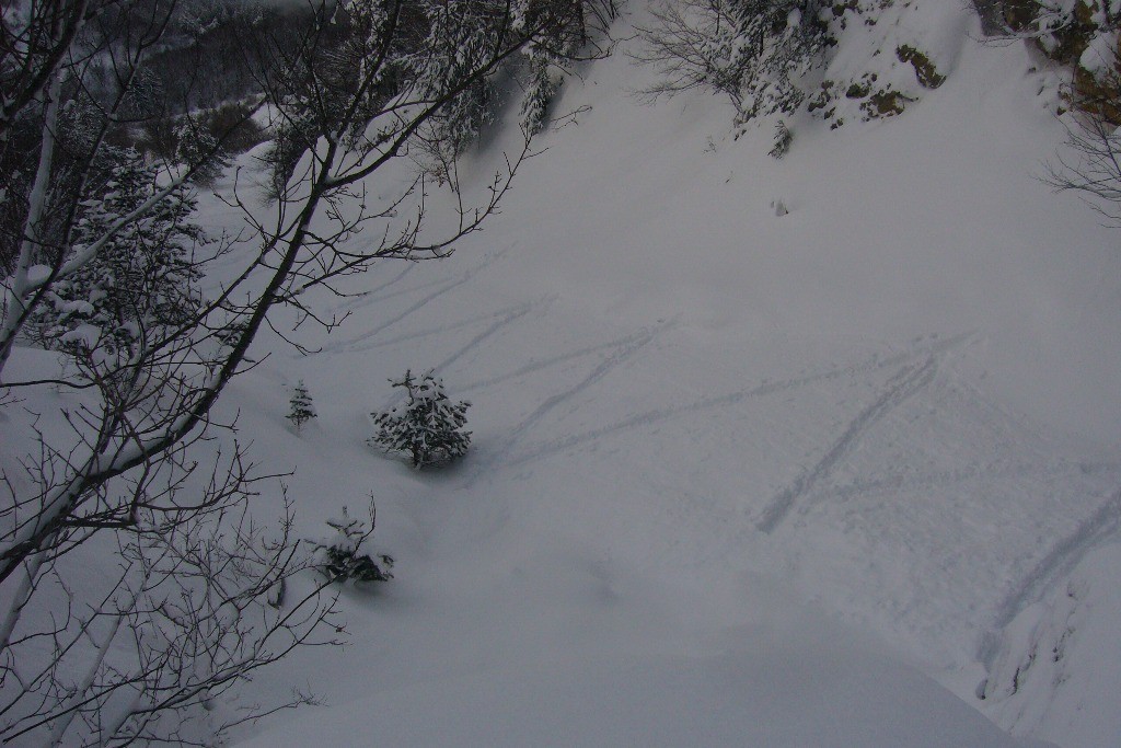 A ski jusqu'au premier ressaut