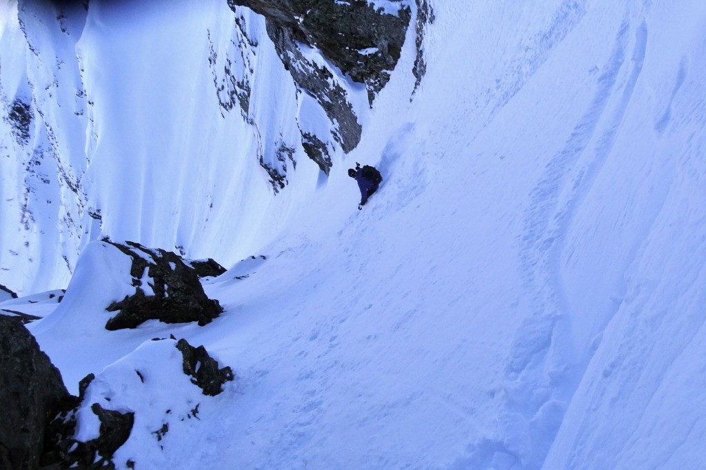 Xavier à la descente (ok ça penche...)