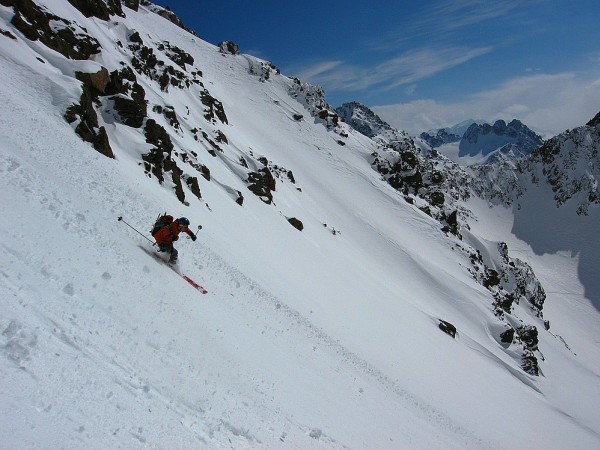 Grande Valloire : Ski grand large sur le pic de la Grande Valloire.