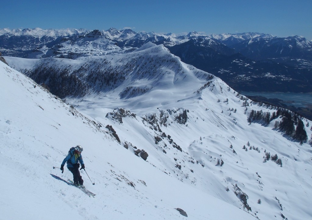 Deuxième descente, au dessus de la crête de la Gardette