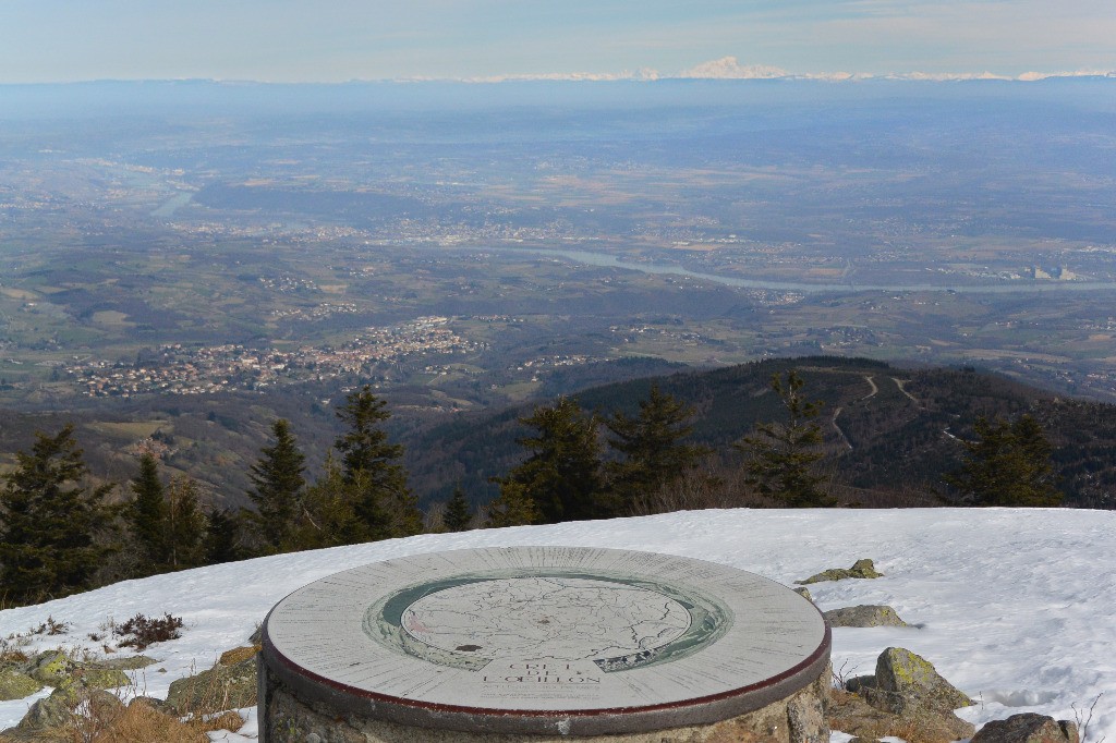 Table d'orientation de l'oeillon: aujourd'hui on pouvait voir loin, très loin