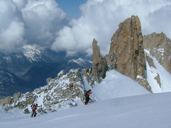 Croix de Bron : Moms et Bruno en termine de la 3ème montée en direction de ...la poudre