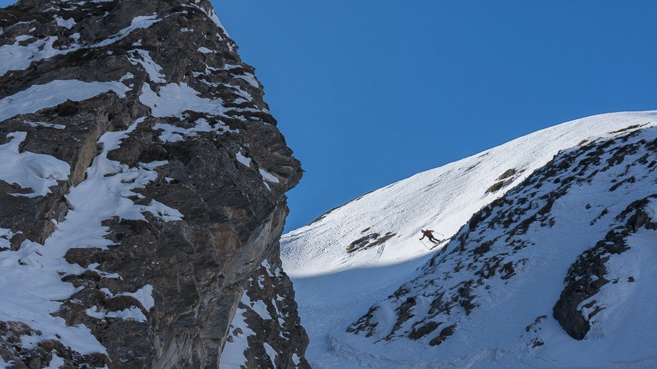 Petit couloir accédant au vallon du Charbonnet