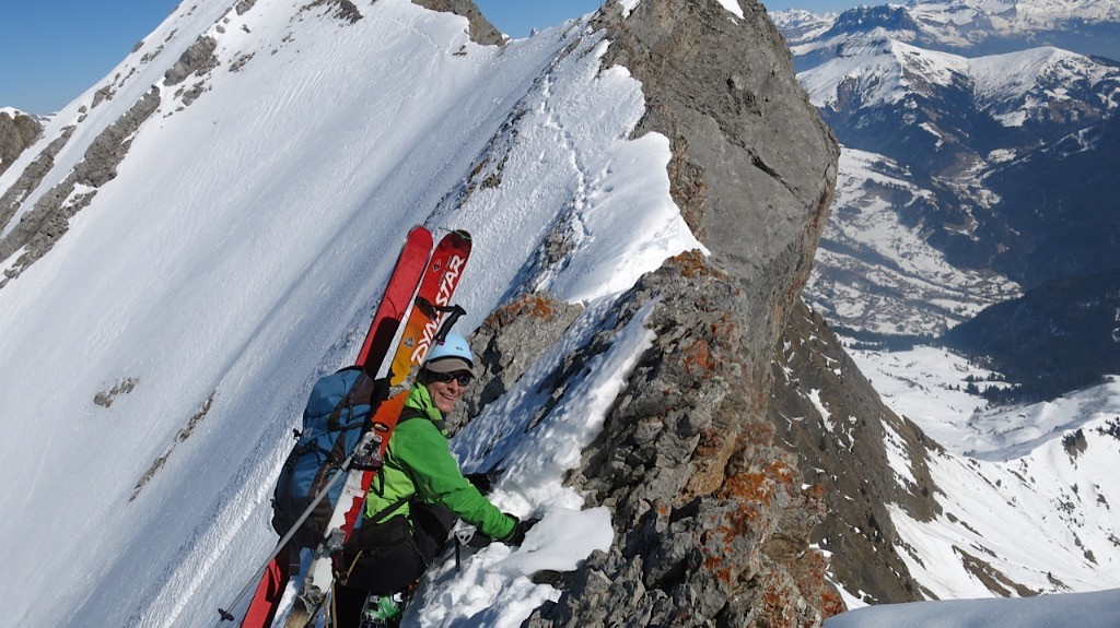 Marie sur l’arête
Vue sur La Giettaz 