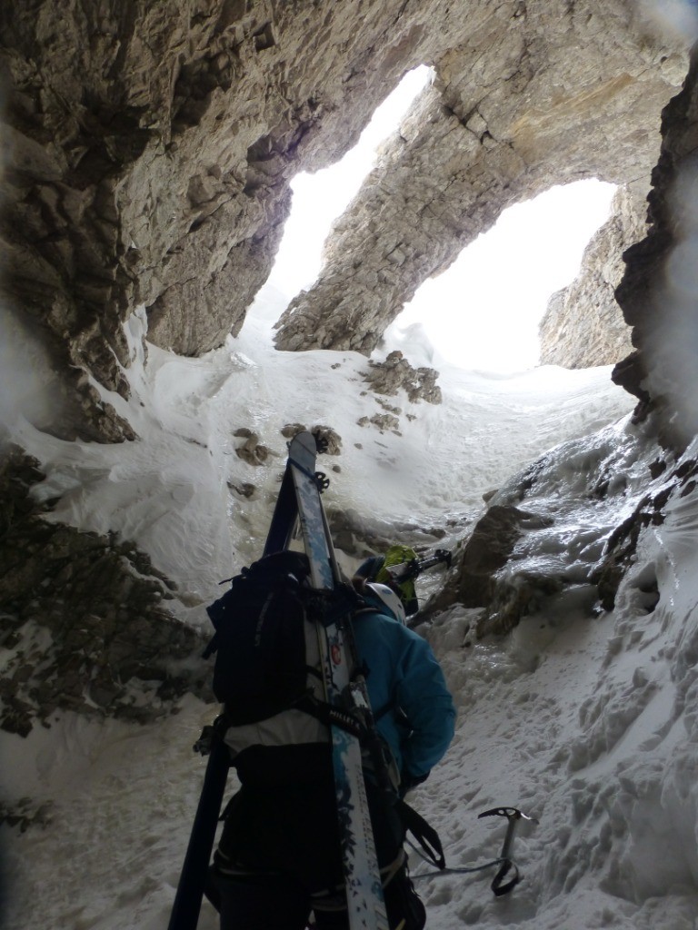 Le passage en glace sous les gros yeux des arches !!