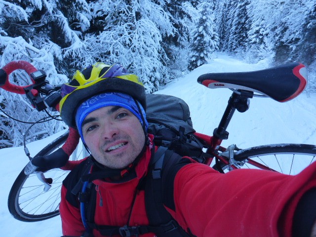 Départ en ski, pour le moment tout va bien