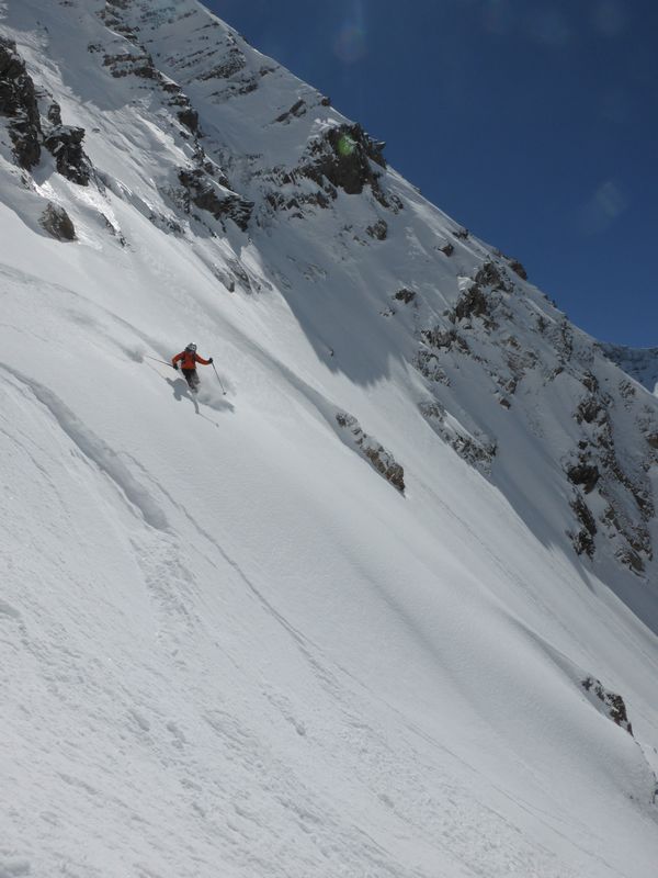 Toz dans la contre pente, quelle neige...