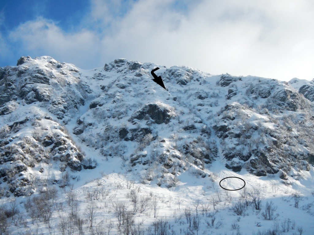 photo de Joël montrant vraisemblablement ma chute...
