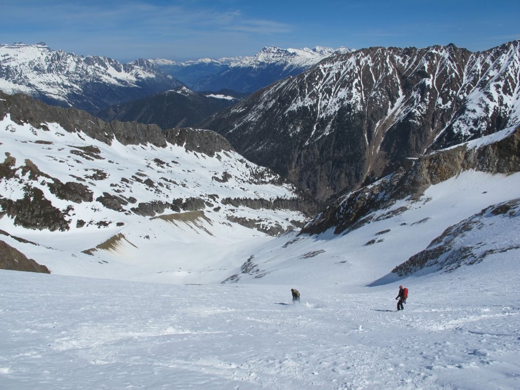 Dans la descente du Glacier des Grands