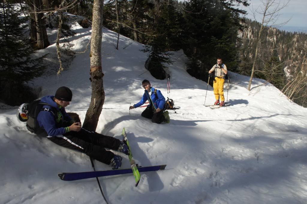 A la sortie de la piste forestiere