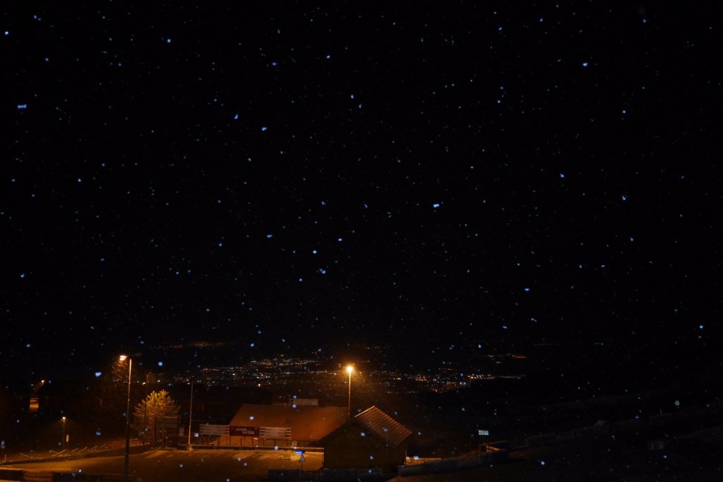 Première nuit à Sapienza: il neige.