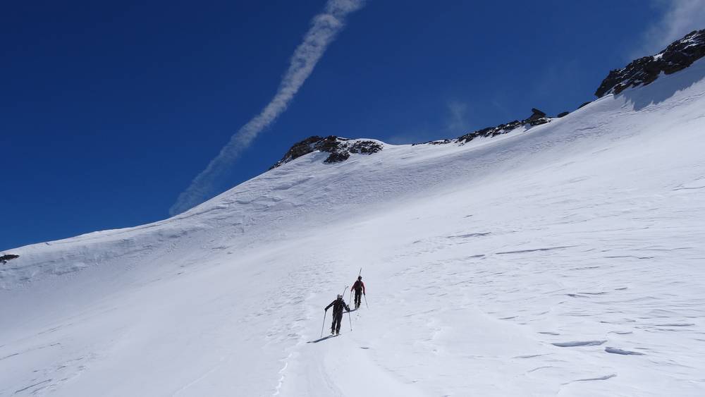 glacier lunule de la Croix Rousse : on est en Italie