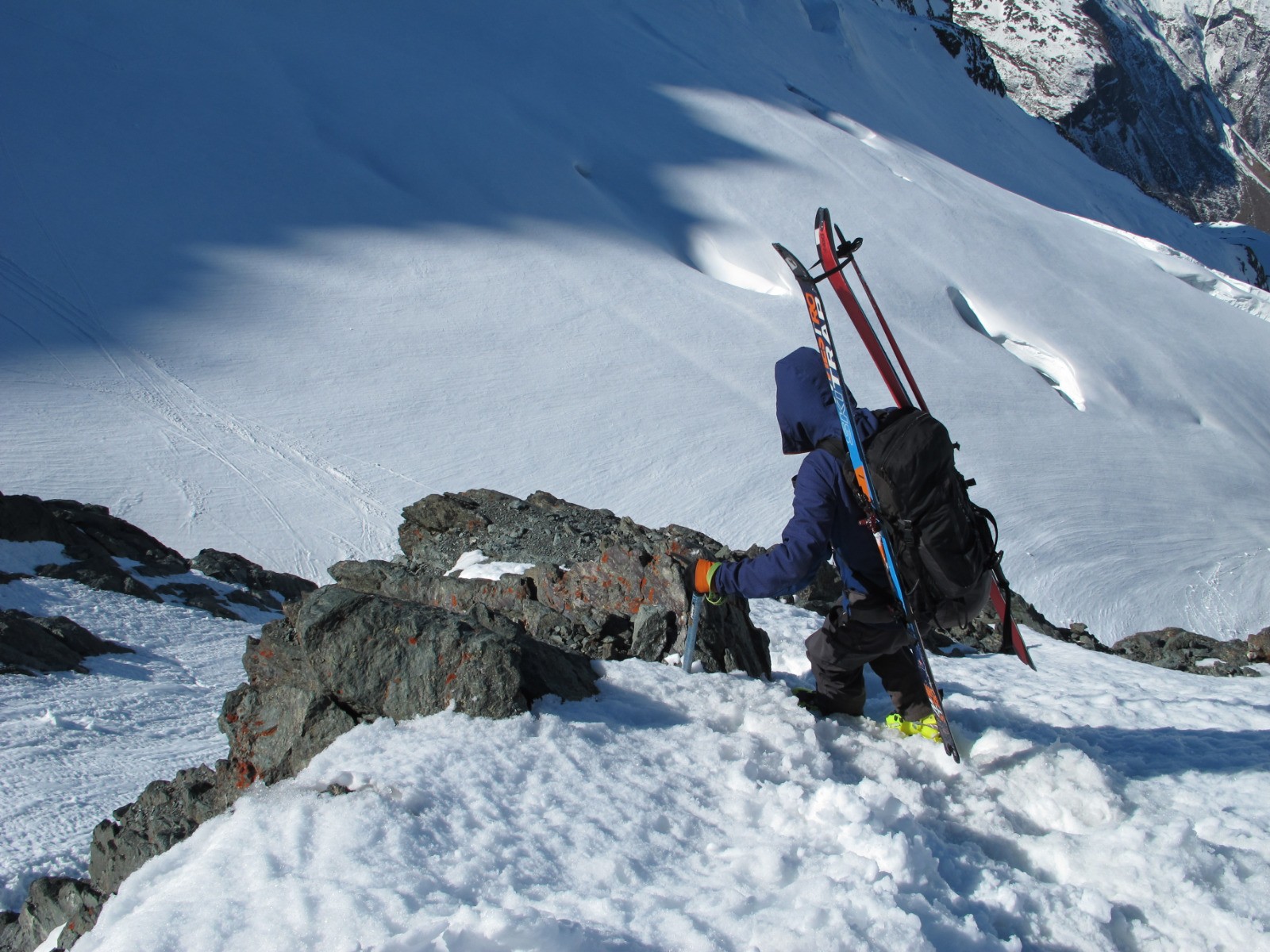 Mont Pourri - Haut de la descente du col des Roches