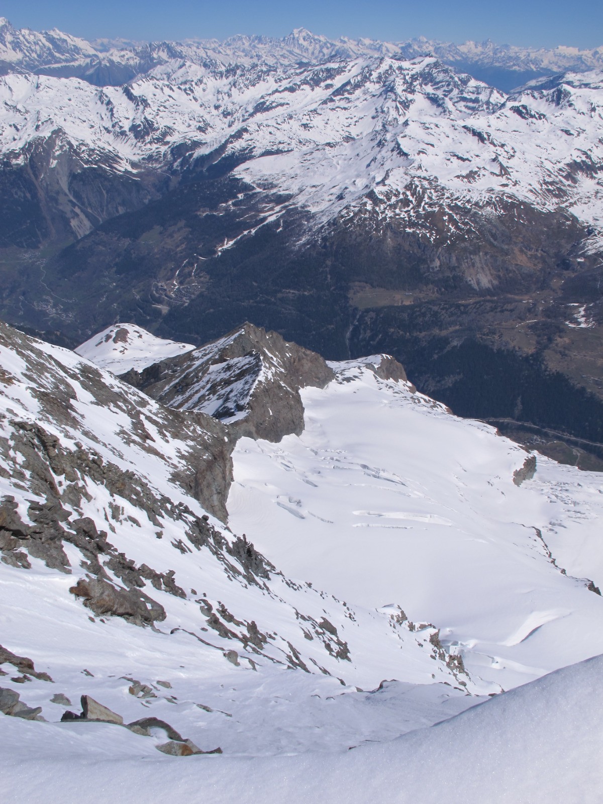 Mont Pourri - Plongée vers le Glacier Nord de la Gurraz