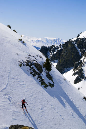 #5 Couloir : L Couloir : L'entrée dans le petit couloir avant l'arrivée au col des Lessines