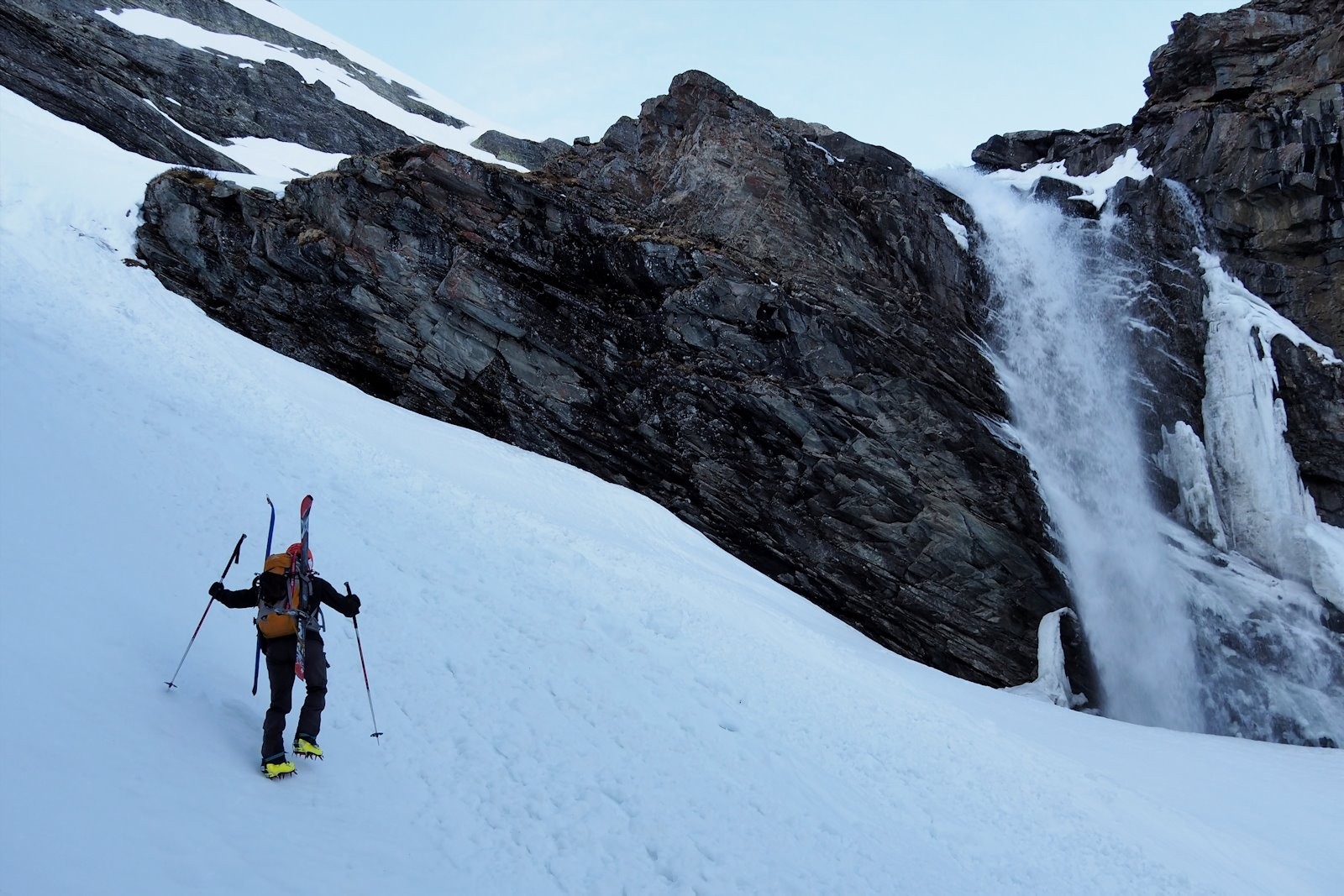 Cascade de la Reculaz, peu avant la sortie.