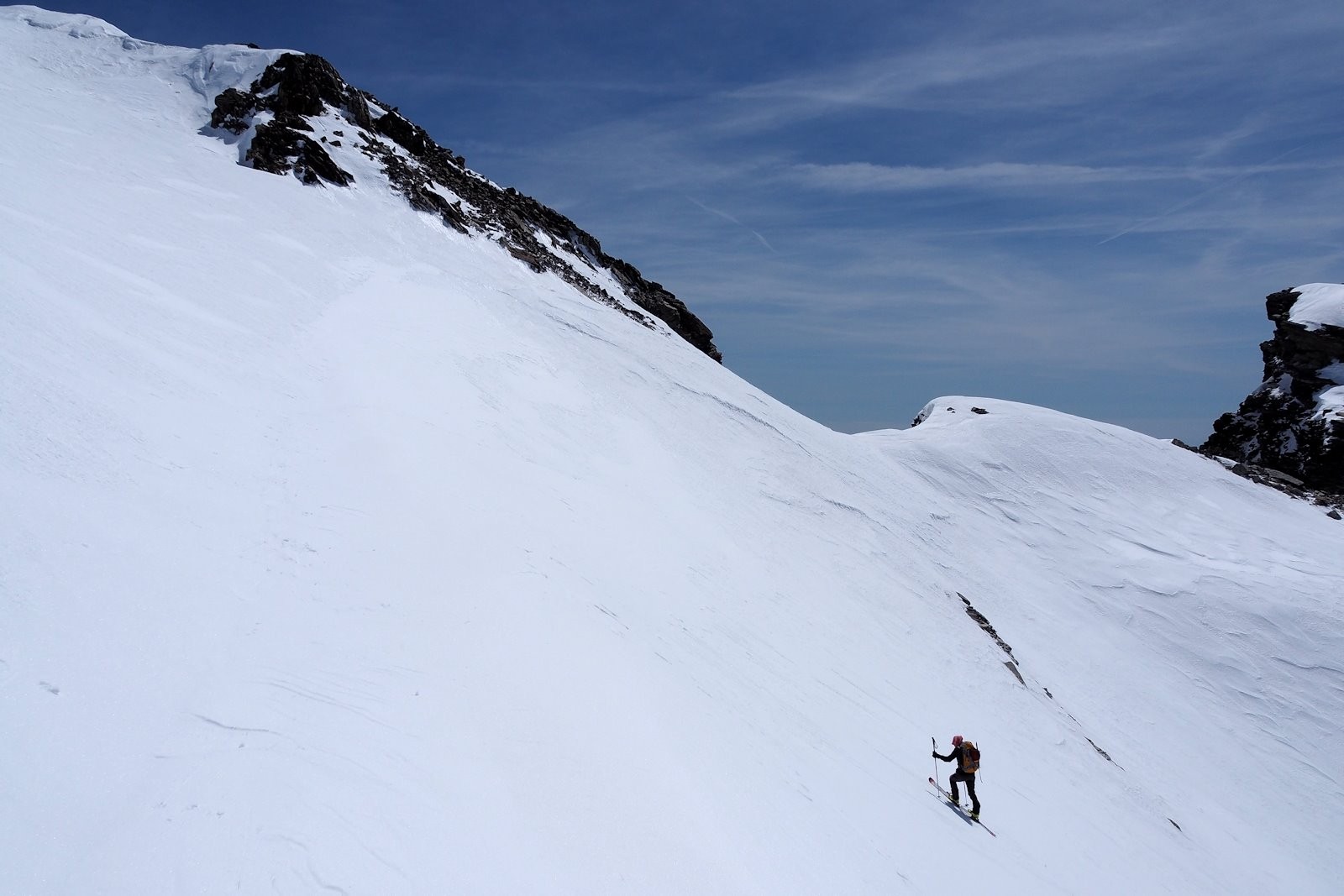 Fin de l'ascension, sous les Pointes de la Piatou.