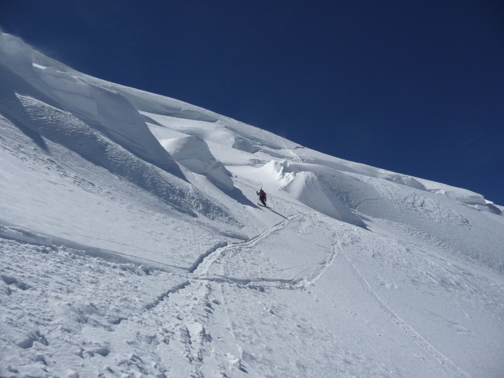 Sous les séracs du Tacul