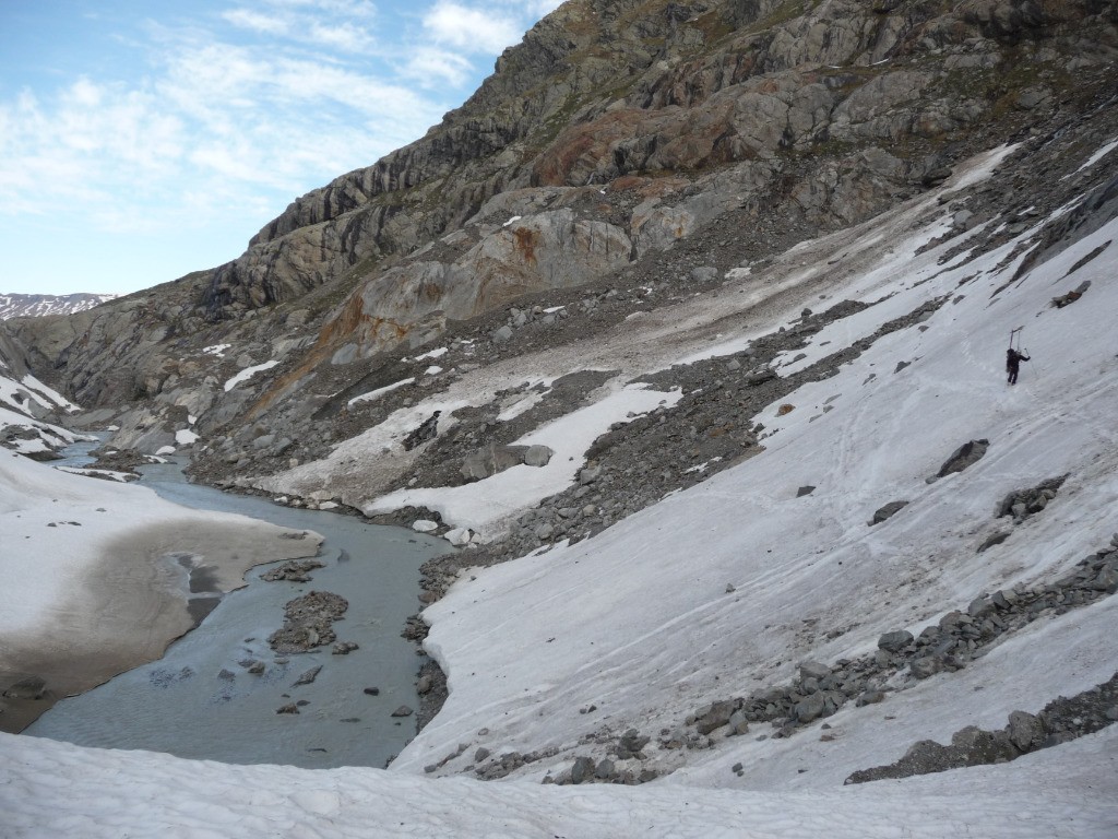 Sur le pont de glace du Mauvais Pas